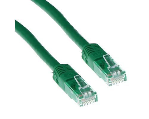 Мрежов пач кабел ACT U/UTP, CAT 6, RJ-45 - RJ-45, 5.0 m, Медни проводници, Зелен, Булк опаковка, image 