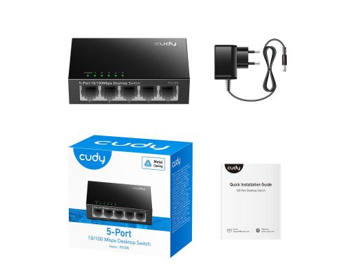 Switch Cudy FS105, 5-Port 10/100 Mbps RJ 45, image , 3 image