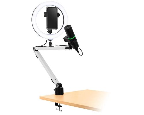 MOUNT ARM, Microphone Arm with Table Clamp - White, image , 3 image