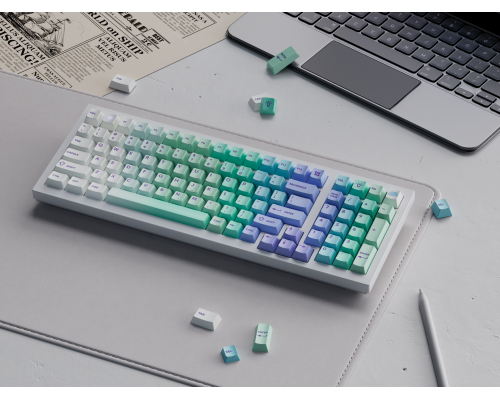 Keychron Cherry Profile Dye-Sub PBT Full Keycap Set - Cloud and Snow, image , 3 image