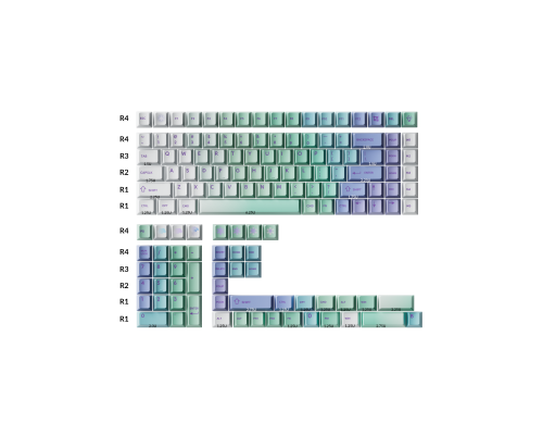 Keychron Cherry Profile Dye-Sub PBT Full Keycap Set - Cloud and Snow, image , 2 image