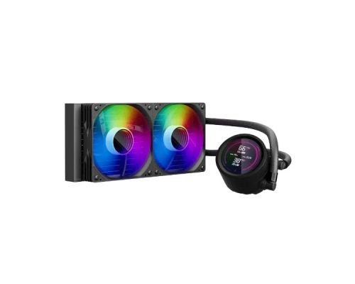 1stPlayer Water Cooling 240mm - Thunderstorm TS4 240 Black - Digital Display, aRGB, image 
