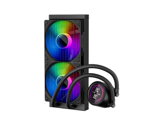 1stPlayer Water Cooling 240mm - Thunderstorm TS4 240 Black - Digital Display, aRGB, image , 5 image