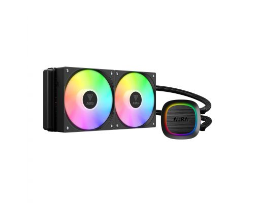 Gamdias водно охлаждане Water Cooling 240mm - AURA GL240 v2 - aRGB, image 