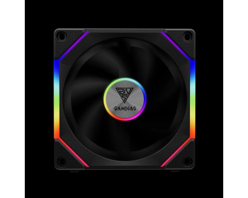 Gamdias Комплект вентилатори Fan Pack 3-in-1 3x120mm - AEOLUS P2-1203, Swappable Fan Blades (Reverse Fan Blades Included), Daisy-Chain, Infinity Mirror, A-RGB, image _ab__is.image_number.default