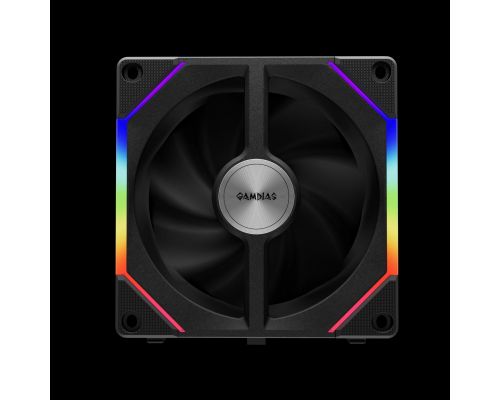 Gamdias Комплект вентилатори Fan Pack 3-in-1 3x120mm - AEOLUS P2-1203, Swappable Fan Blades (Reverse Fan Blades Included), Daisy-Chain, Infinity Mirror, A-RGB, image _ab__is.image_number.default
