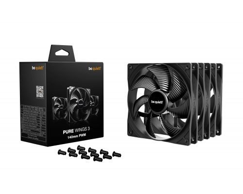 be quiet! Fan Pack 3-in-1 3 x 140mm - PURE WINGS 3 140mm PWM 3-Pack, image , 3 image