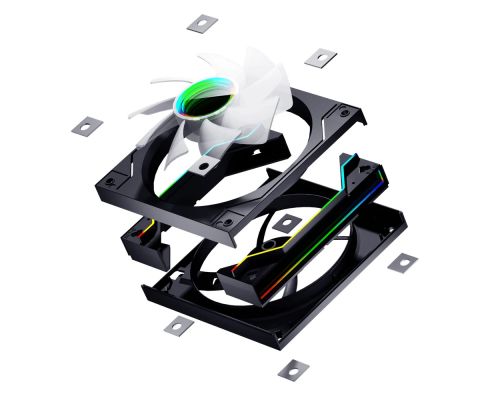 Darkflash Fan 120mm DM20 A-RGB Black - Infinity Mirror, image , 4 image