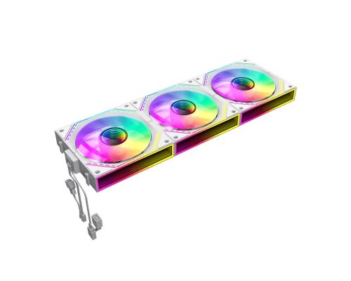 Gamemax Fan Pack 3-in-1 3x120mm - FN12A-S3I White, Daisy-Chain, Addressable RGB, image 