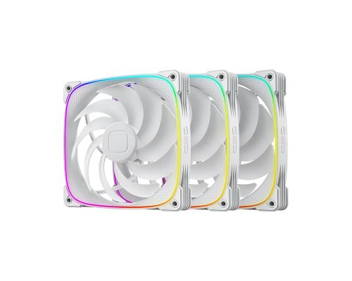 Geometric Future Комплект вентилатори Fan Pack 3-in-1 140 mm - Squama 2503W-14 White, image 