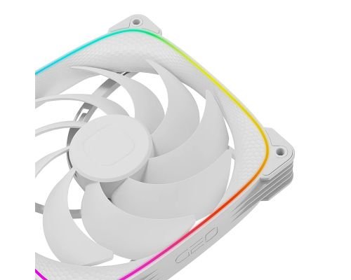 Geometric Future Комплект вентилатори Fan Pack 3-in-1 140 mm - Squama 2503W-14 White, image _ab__is.image_number.default