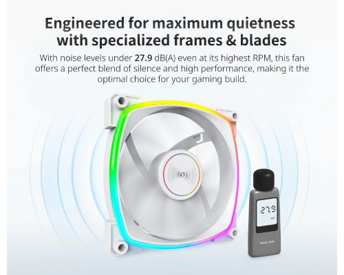 Montech вентилатор AX140 PWM, Fan 140mm, ARGB, White, image _ab__is.image_number.default