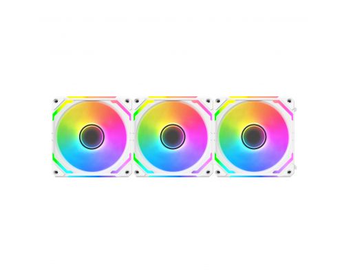 Xigmatek Комплект вентилатори Fan Pack 3-in-1 3x120mm - Starlink Ultra Arctic - Infinity Mirror, A-RGB, image 
