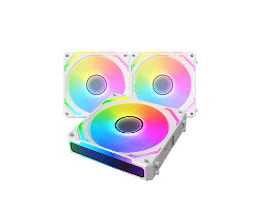Xigmatek Комплект вентилатори Fan Pack 3-in-1 3x120mm - Starlink Ultra Arctic - Infinity Mirror, A-RGB, image _ab__is.image_number.default