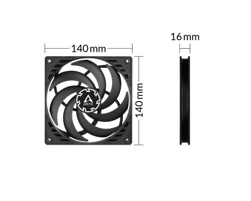 Arctic Fan 140x140x16mm - P14 SLIM PWM PST - 150-1800rpm, image , 5 image