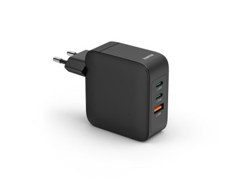 HAMA Бързо зарядно GaN, 2x USB-C, 1x USB-A, PD, 100 W, черно, image _ab__is.image_number.default