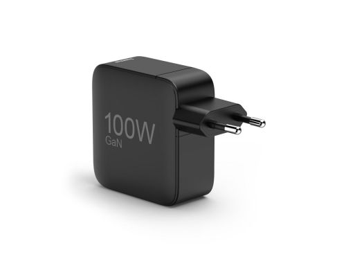 HAMA Бързо зарядно GaN, 2x USB-C, 1x USB-A, PD, 100 W, черно, image _ab__is.image_number.default