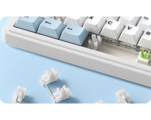 Aula Wireless Gaming Mechanical Keyboard F75 - Reaper Switch [Linear] (English US), Purple, Beige, Green, image , 5 image