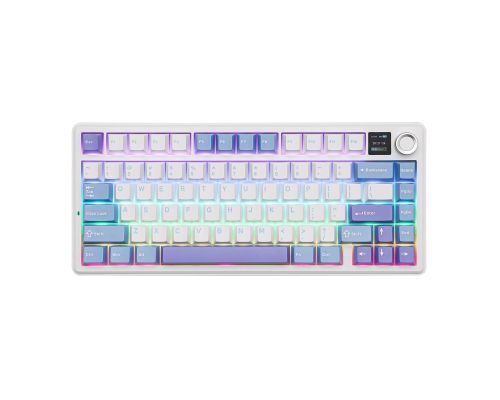 Aula геймърска механична клавиатура Wireless Gaming Mechanical Keyboard F75 MAX - Reaper Switch [Linear] (English US), White, Blue, Purple, image 