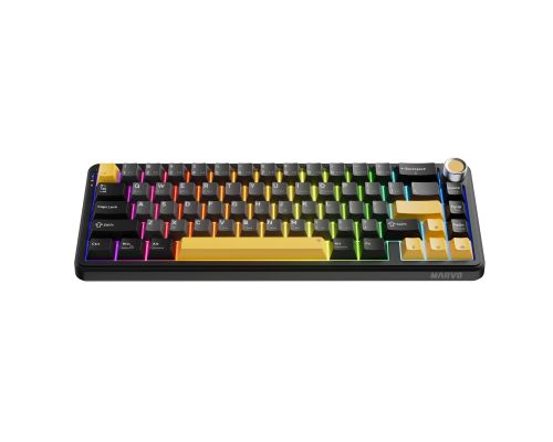 Marvo безжична механична геймърска клавиатура Wireless Gaming Mechanical keyboard Titan 65 - KG984W Black - Banana Crystal [Linear], image _ab__is.image_number.default