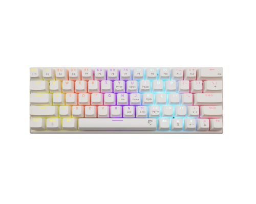 White Shark Gaming Mechanical Keyboard WAKIZASHI 2 - Blue Switches (English US), White, image 