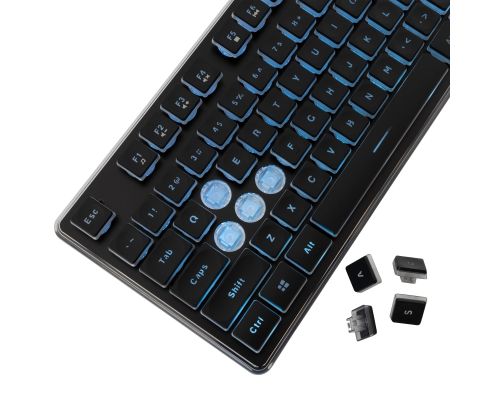 White Shark геймърска клавиатура Gaming Keyboard TACHI - Low-Profile (English US), Black, image _ab__is.image_number.default