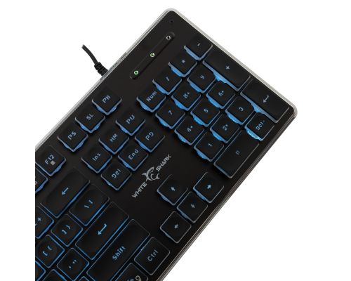White Shark геймърска клавиатура Gaming Keyboard TACHI - Low-Profile (English US), Black, image _ab__is.image_number.default
