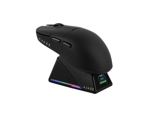 Ajazz професионална геймърска мишка AJ159 APEX - Wireless Gaming Mouse - 8K, Magnetic Charging Dock, Black, image 