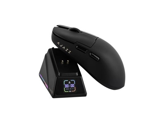 Ajazz професионална геймърска мишка AJ159 APEX - Wireless Gaming Mouse - 8K, Magnetic Charging Dock, Black, image _ab__is.image_number.default