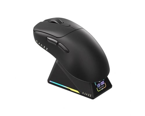Ajazz професионална геймърска мишка AJ179 APEX - Wireless Gaming Mouse - 8K, Magnetic Charging Dock, Black, image 