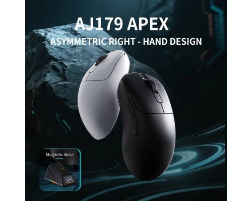 Ajazz професионална геймърска мишка AJ179 APEX - Wireless Gaming Mouse - 8K, Magnetic Charging Dock, Black, image _ab__is.image_number.default