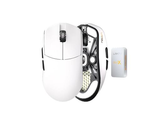 Lamzu професионална геймърска мишка MAYA X 8K - Wireless Gaming Mouse - White, image _ab__is.image_number.default