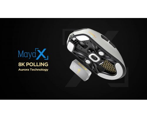 Lamzu професионална геймърска мишка MAYA X 8K - Wireless Gaming Mouse - White, image _ab__is.image_number.default