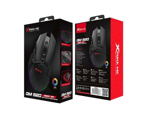 Xtrike ME Gaming Mouse GM-502 Black - 12800dpi, image , 3 image