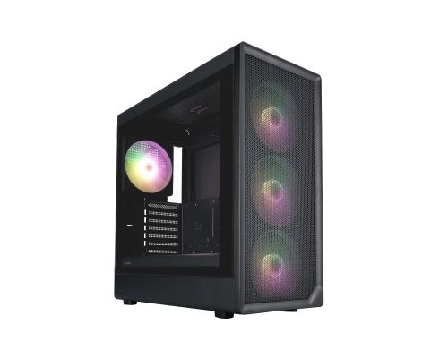 1stPlayer кутия Case ATX - AU8 Black - 4 x 140 mm A-RGB fans included, USB-C, image 