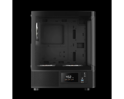 Gamdias Case ATX - ATLAS E2 - 3 x 120 mm A-RGB, Digital Display, Curved Glass, image , 4 image