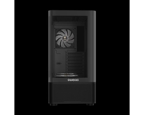 Gamdias Case ATX - ATLAS E2 - 3 x 120 mm A-RGB, Digital Display, Curved Glass, image , 5 image