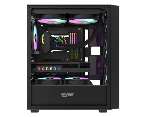 Darkflash Case ATX - DK353 Black - 4 fans included, image , 4 image