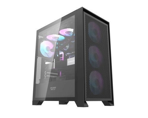 Darkflash Case ATX - DRX70 Mesh Black - Addressable RGB 4 fans, USB-C, image 