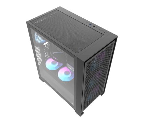 Darkflash Case ATX - DRX70 Mesh Black - Addressable RGB 4 fans, USB-C, image , 2 image