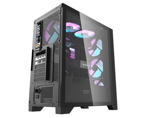 Darkflash Case ATX - DRX70 Mesh Black - Addressable RGB 4 fans, USB-C, image , 3 image