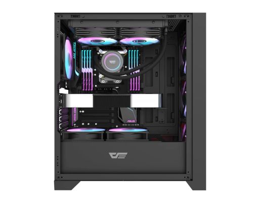 Darkflash Case ATX - DRX70 Mesh Black - Addressable RGB 4 fans, USB-C, image , 4 image