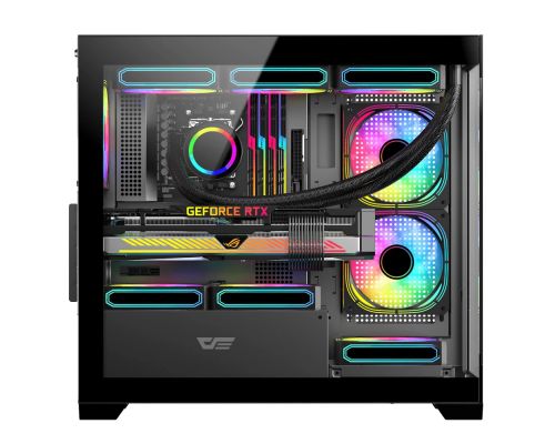 Darkflash кутия Case mATX - DS900M Black - 6 x 120 mm Infinity Mirror A-RGB, image _ab__is.image_number.default