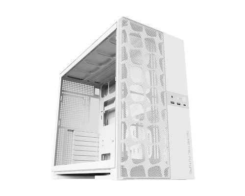 Geometric Future Case EATX - Model 5 Vent White - 5 x 140 mm aRGB fans included, image , 3 image