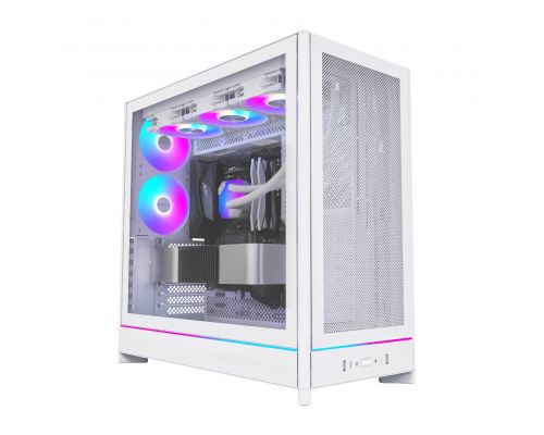 Montech Case ATX - HS01 PRO (W) - 5 x 120 mm ARGB Fans, USB-C, White, image 