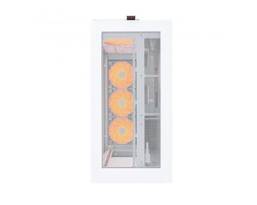 Montech Case ATX - HS01 PRO (W) - 5 x 120 mm ARGB Fans, USB-C, White, image , 4 image