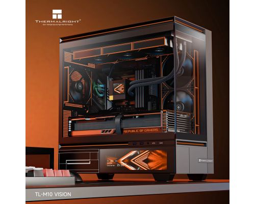 Thermalright Case mATX - TL-M10 Vision Black - No fans, 9.16 inch LCD Display, USB-C, image , 5 image