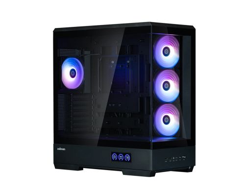 Zalman кутия Case ATX - P50 DS Black - Digital Display, Addressable RGB, image _ab__is.image_number.default