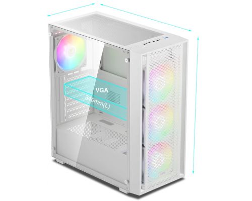 Gamdias кутия Case ATX - AURA GC2 Elite White - Mesh, RGB, Tempered Glass, image _ab__is.image_number.default