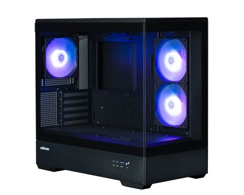 Zalman Case mATX - P30 Black - aRGB, Tempered Glass, image , 3 image
